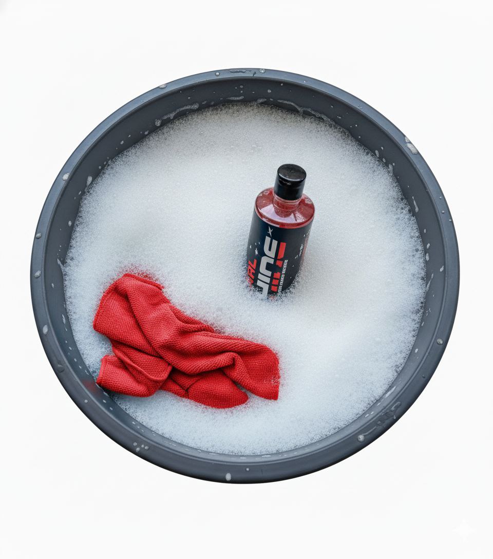 Car Shampoo 500ml With 350gsm Microfiber Cloth 40x40cms